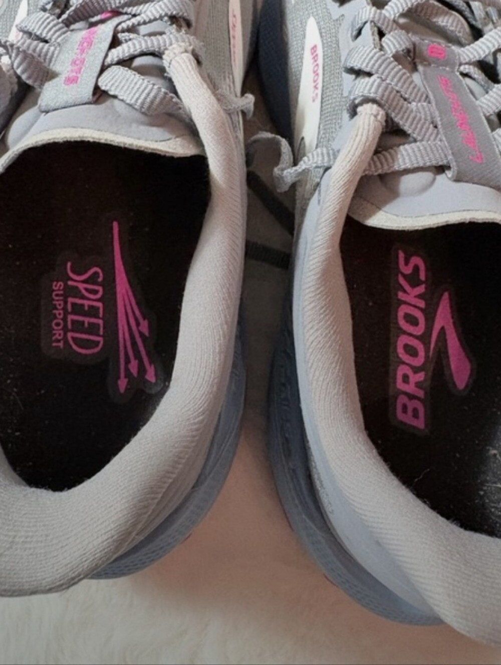 Brooks Women's Launch GTS 9 Running Shoe Gray Pink Blue Mesh - Picture 11 of 15